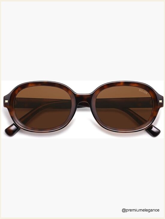 Retro Oval Polarized Sunglasses with UV400 Protection Unisex main image 6